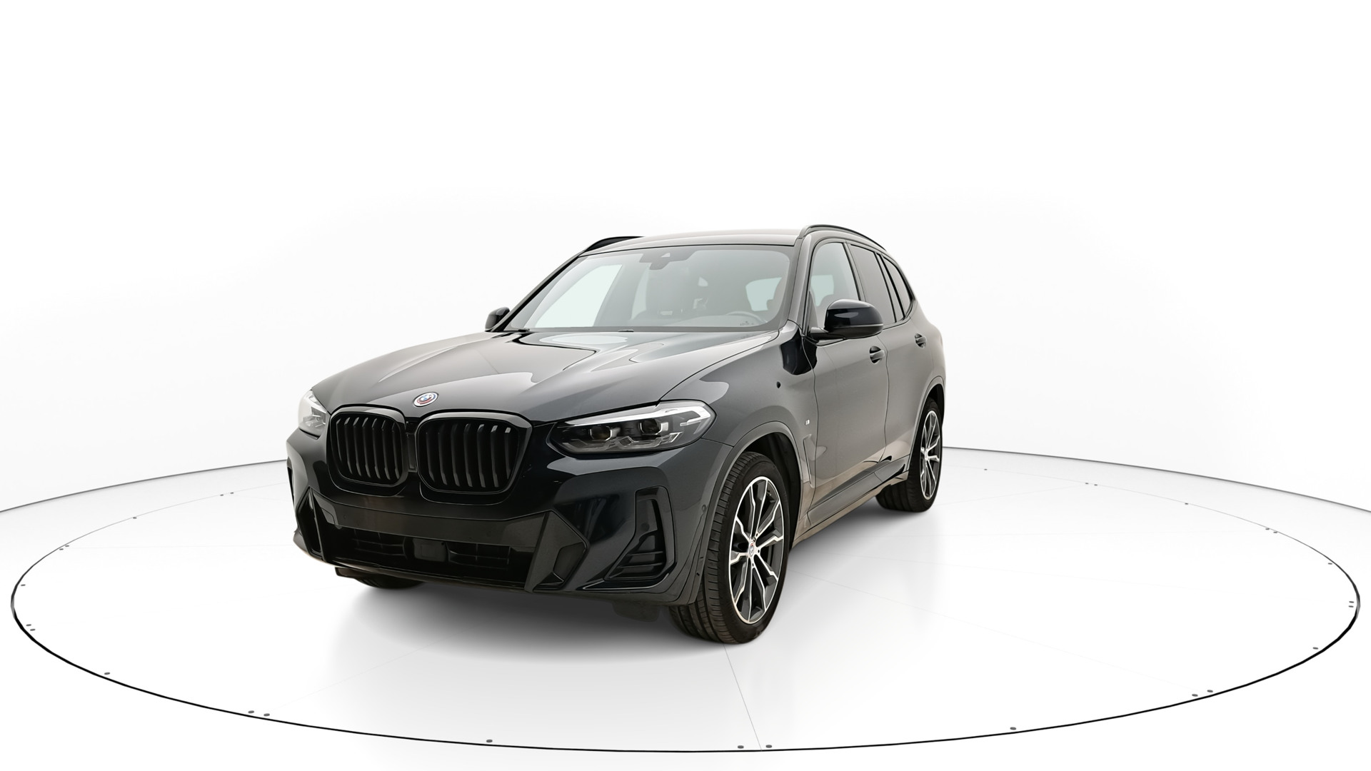 BMW X3 Widok przodu samochodu lewy bok kąt 20 stopni