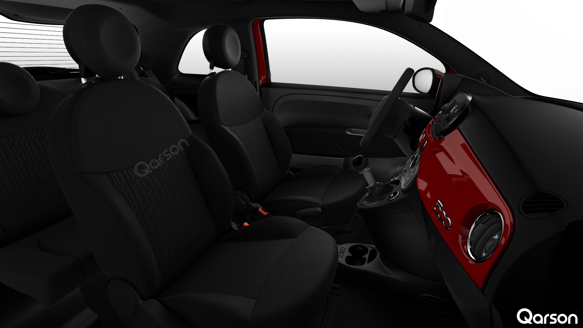 Fiat 500 3D Przednie siedzenia
