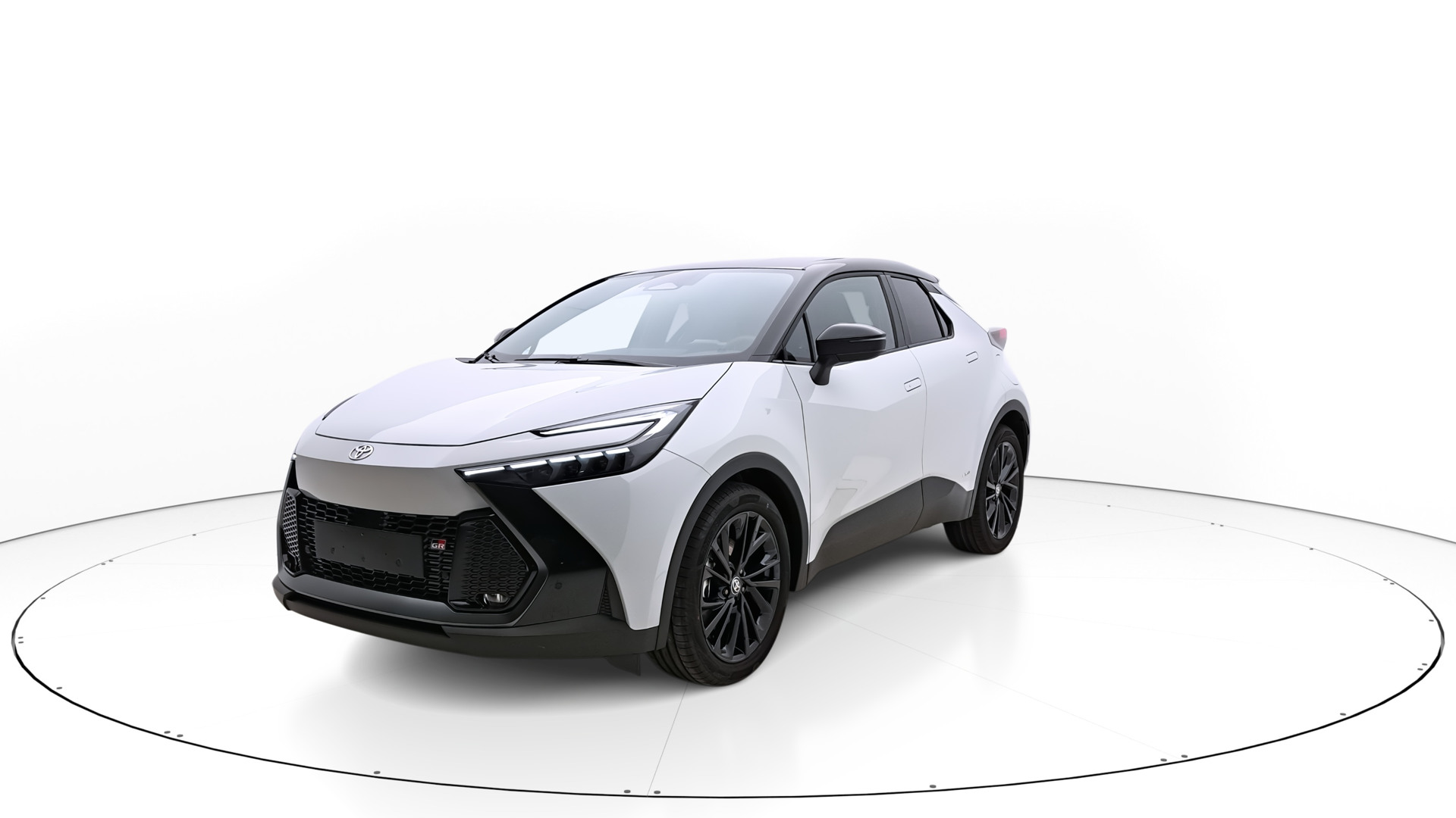 Toyota C-HR Widok auta z przedniego lewego boku pod kątem 30 stopni