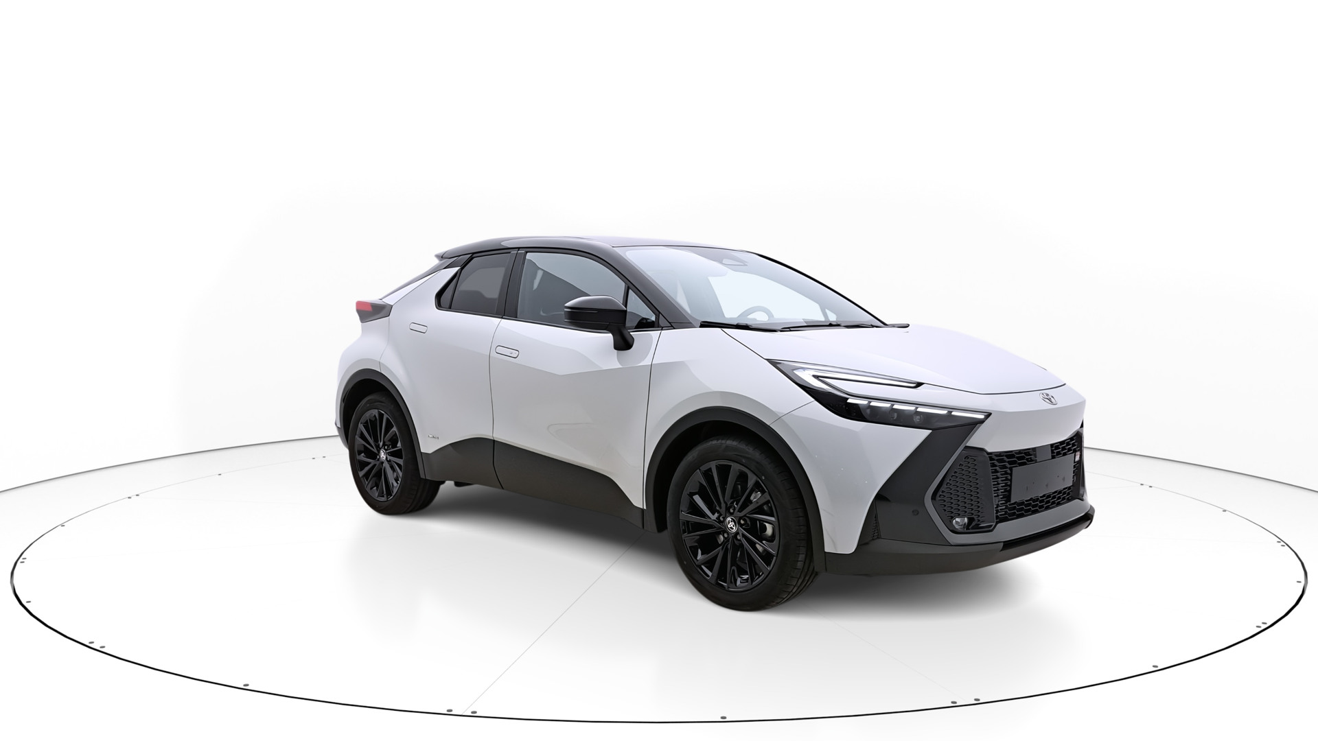 Toyota C-HR Widok z przedniego prawego boku kąt 300 stopni